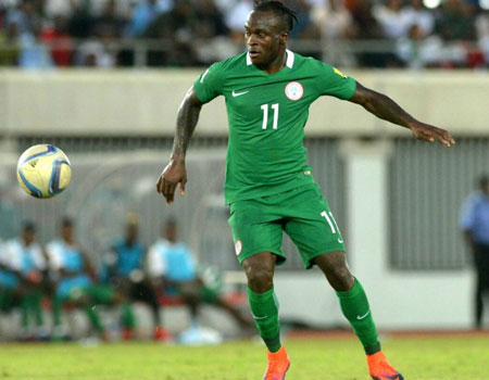 Victor Moses in Eagles colour