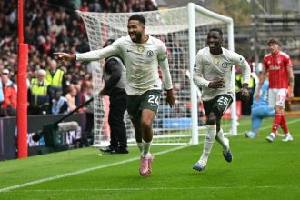 Reece James celebrating