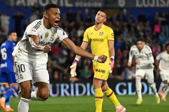 Kylian Mbappe celebrating