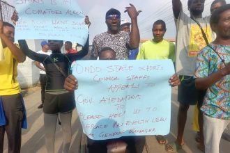 protest at Ondo Sports Council
