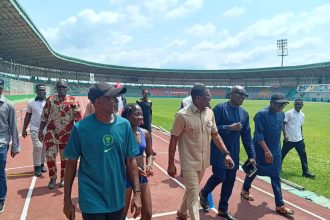 Philip Shaibu at Ogbemudia stadium