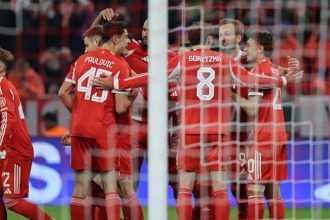 Bayern Munich players celebrating
