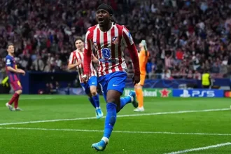 Ademola Lookman celebrating