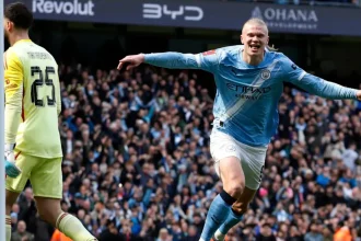 Haaland celebrating